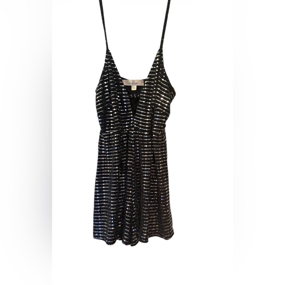 Black vintage y2k 2000s era sequin top